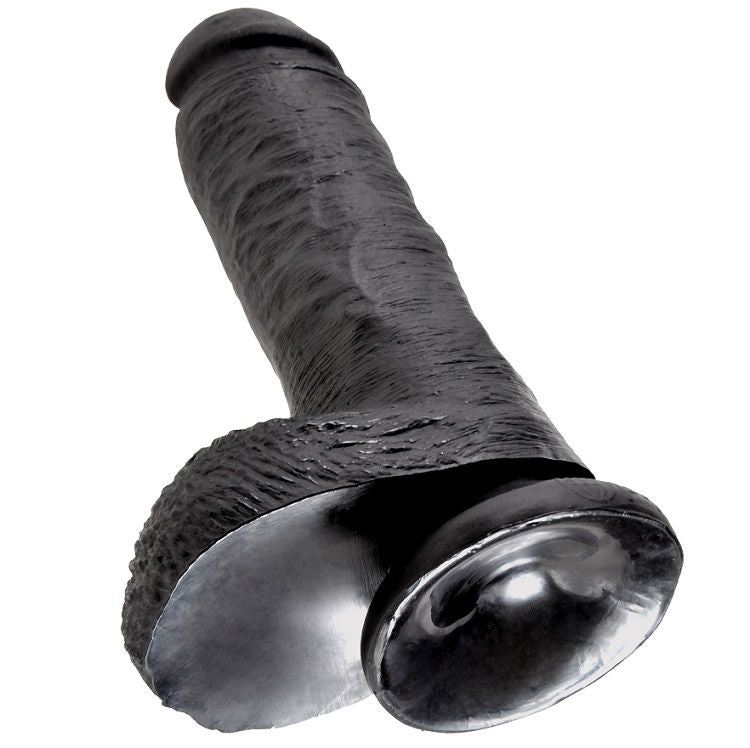 King Cock 8 Cock Black With Balls 20.3 Cm - UABDSM