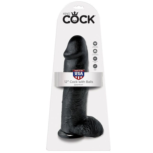 King Cock 12 Cock Black With Balls 30.48 Cm King Cock 12 Cock Black With Balls 30.48 Cm - UABDSM