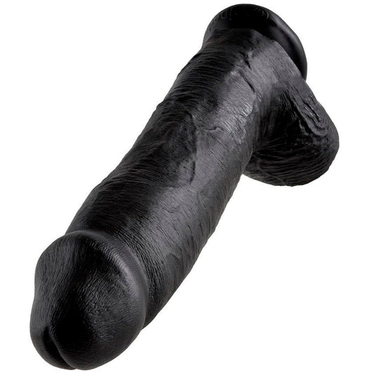 King Cock 12 Cock Black With Balls 30.48 Cm - UABDSM