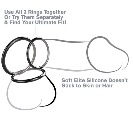 Fantasy C-ringz Silicone 3 Ring Stamina Set Fantasy C-ringz Silicone 3 Ring Stamina Set - UABDSM