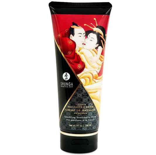 Shunga Massage Cream Kissable Wine Strawberry 200ml Shunga Massage Cream Kissable Wine Strawberry 200ml - UABDSM