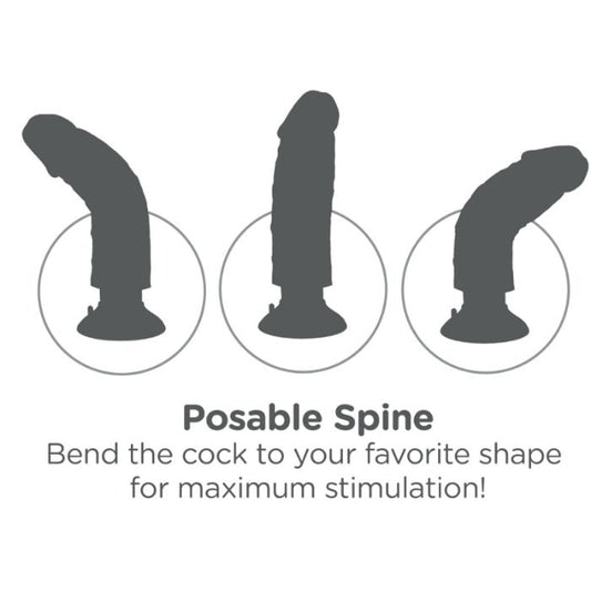 King Cock 20.32 Cm Vibrating Cock Flesh - UABDSM