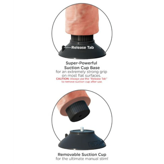 King Cock 25.5 Cm Vibrating Cock With Balls Black - UABDSM