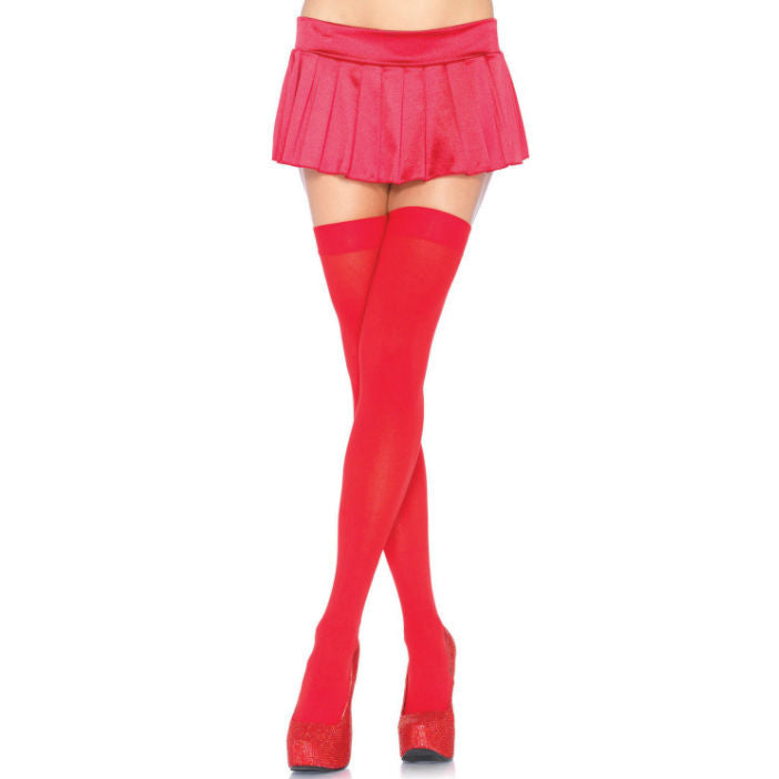 Leg Avenue Nylon Thigh Highs Red - UABDSM
