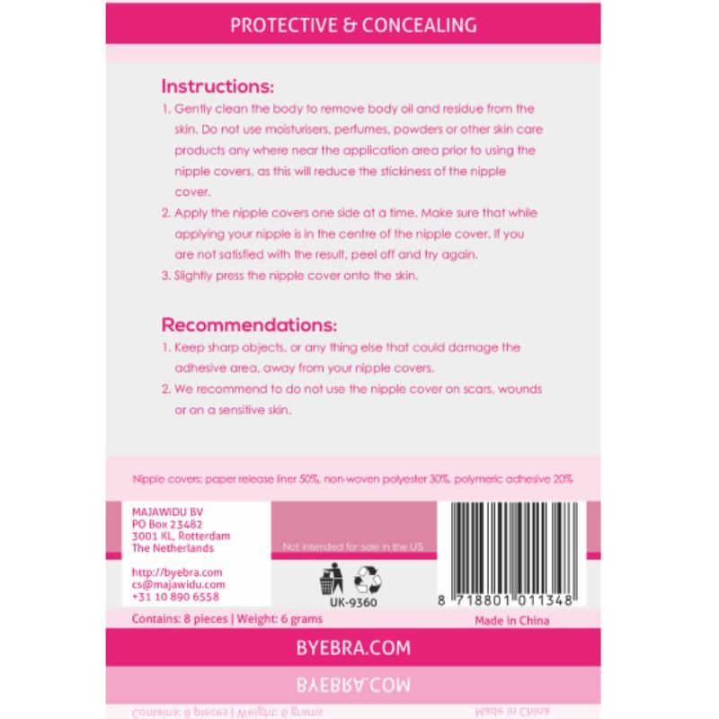 Bye-bra Silk Nipple Covers Size Xl - UABDSM