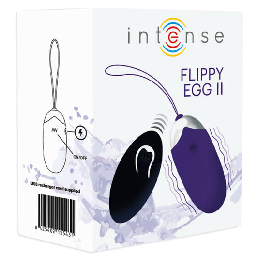 Intense Flippy Ii Vibrating Egg With Remote Control Purple - UABDSM