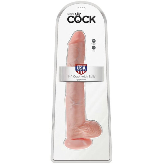 King Cock - Cock With Balls 35.6 Cm - Flesh - UABDSM