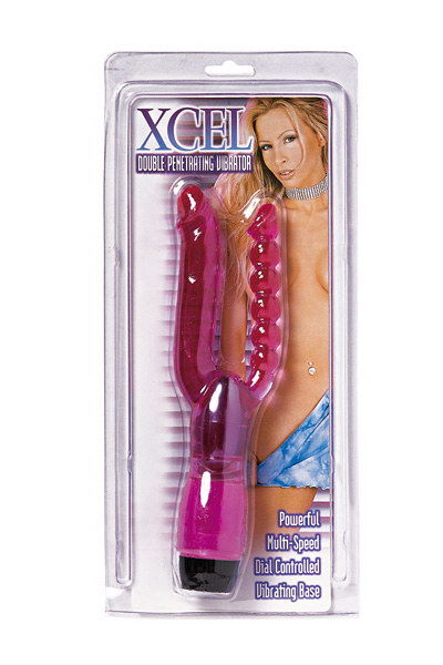 Xcel Double Penetrating Vibrator Purple - UABDSM