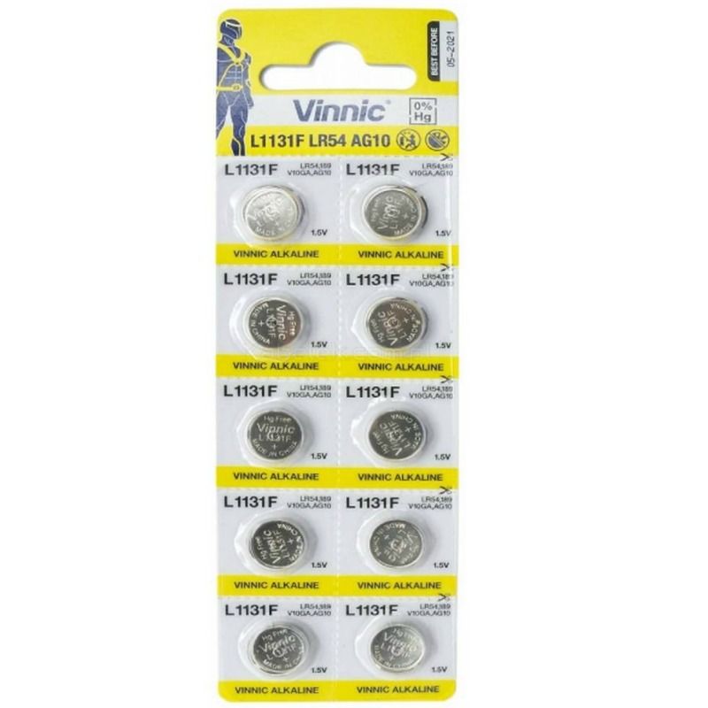 Vinnic Lr54 (ag10) 10 Batteries - UABDSM
