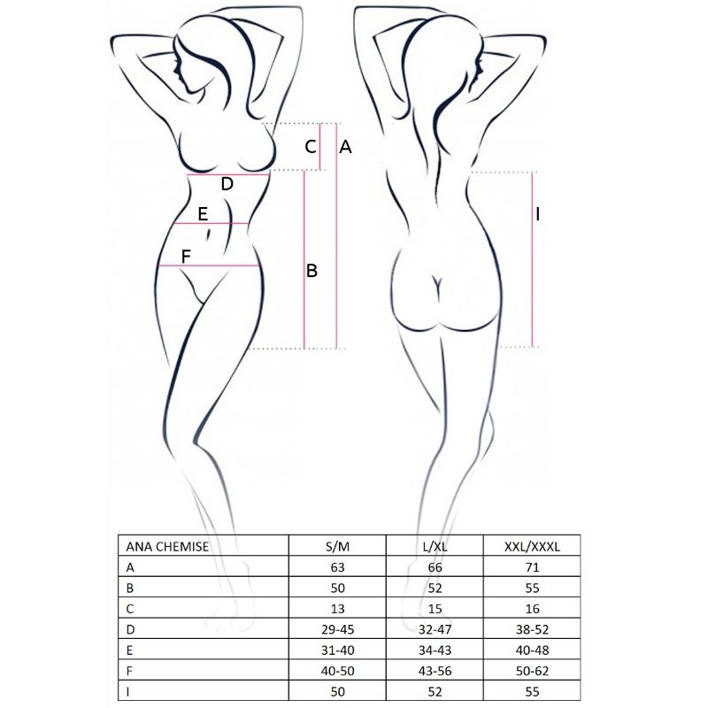 Passion Woman Ana Chemise Black Talla S/m - UABDSM