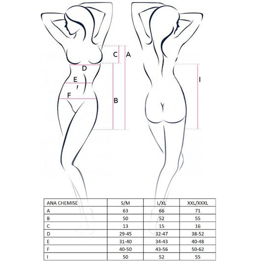 Passion Woman Ana Chemise Black Talla S/m - UABDSM