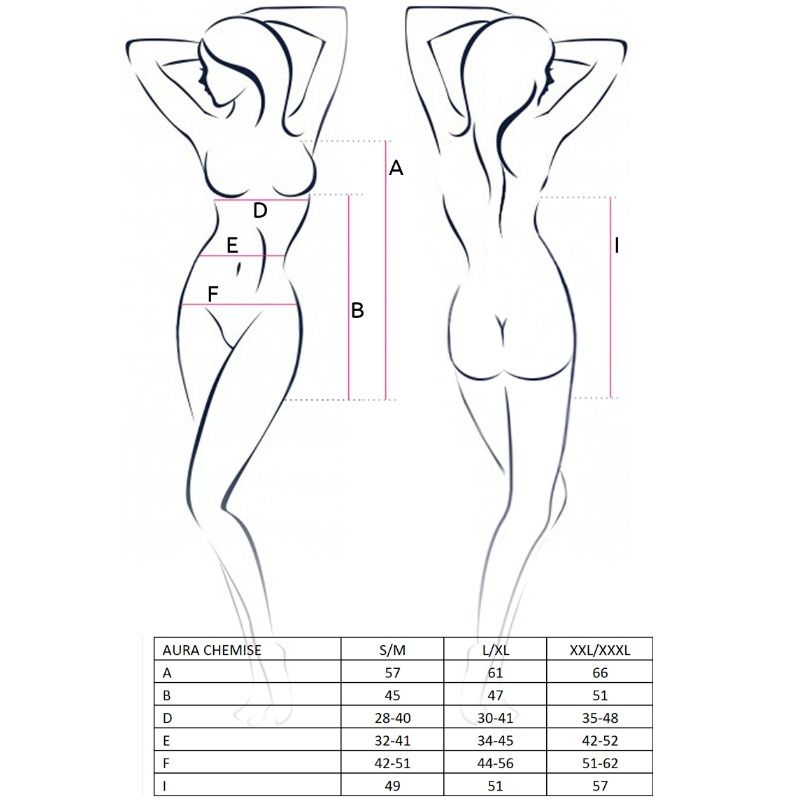 Passion Woman Aura Chemise Black Size L/xl - UABDSM