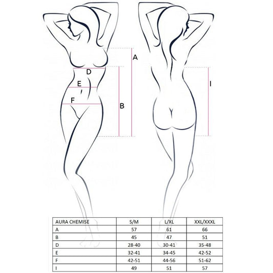 Passion Woman Aura Chemise Black Size L/xl - UABDSM