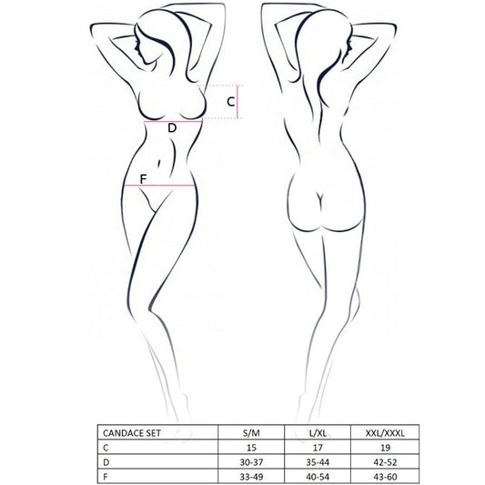 Passion Woman Candace Set White Size S/m - UABDSM