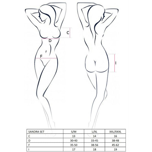 Passion Woman Sandra Set Red L/xl - UABDSM