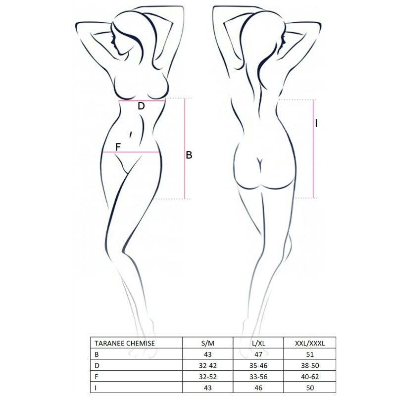 Passion Woman Taranee Chemise Black L/xl - UABDSM