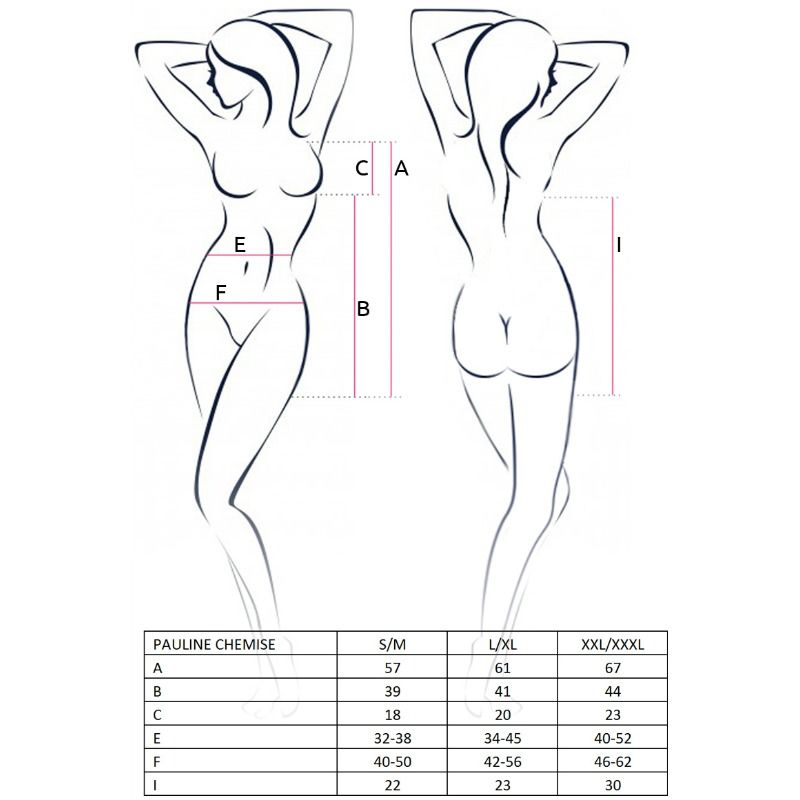 Passion Woman Pauline Chemise Black L/xl - UABDSM
