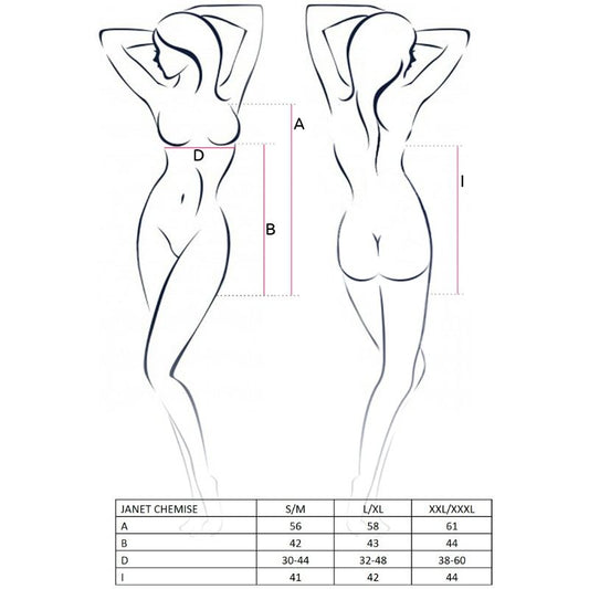 Passion Woman Janet Chemise White L/xl - UABDSM