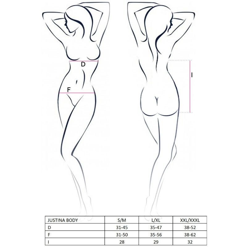 Passion Woman Justina Teddy Black L/xl - UABDSM