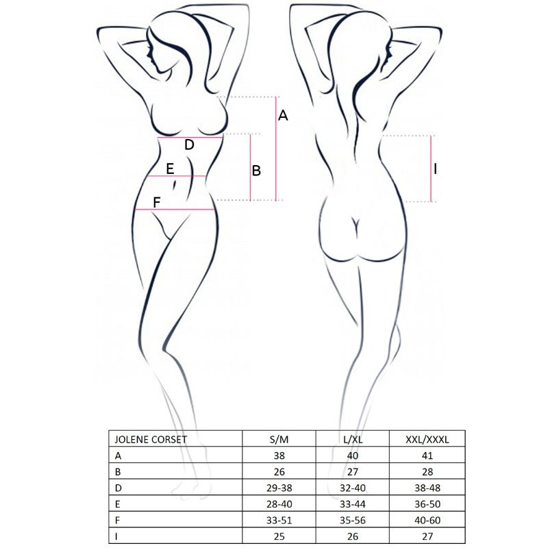 Passion Woman Jolene Corset Black L/xl - UABDSM