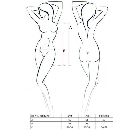 Passion Woman Haylin Chemise Black L/xl - UABDSM