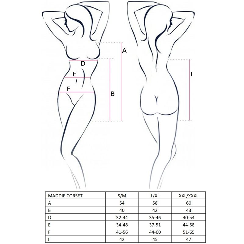 Passion Woman Maddie Corset Black L/xl - UABDSM