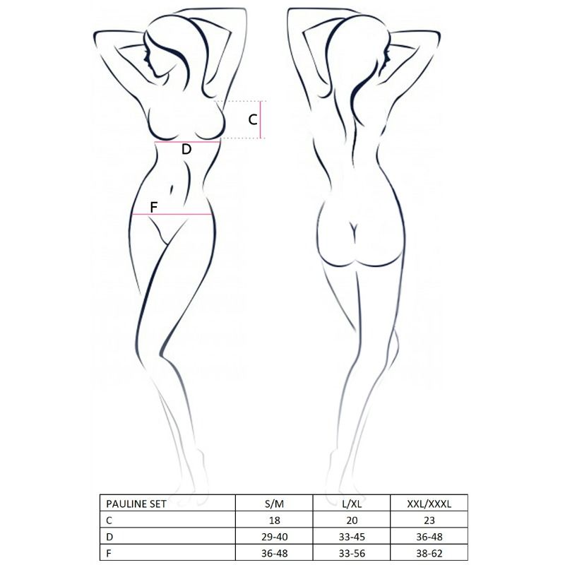Passion Woman Pauline 3 Pieces Set L/xl - UABDSM