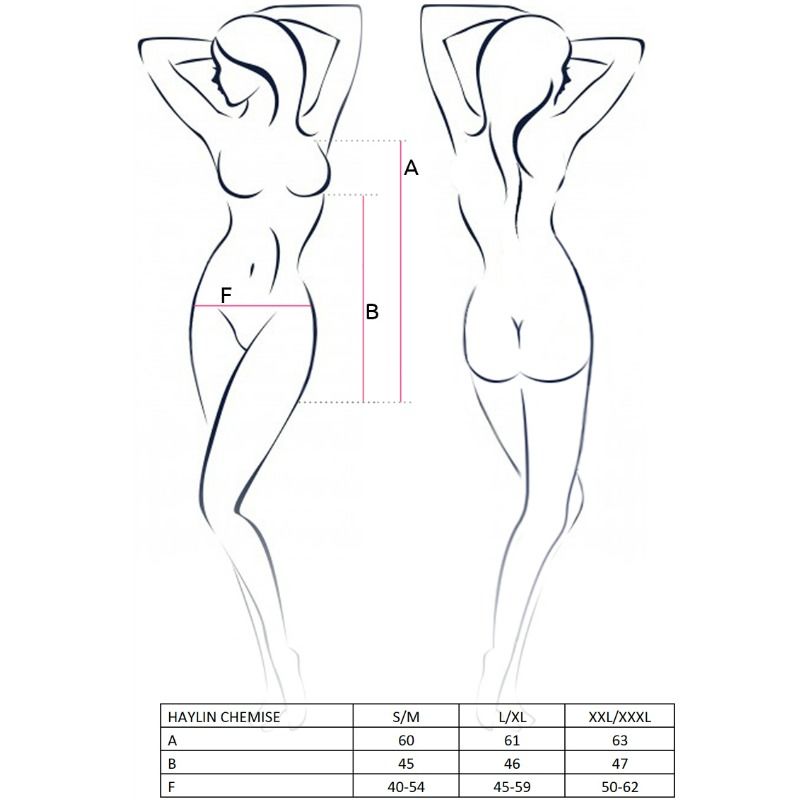 Passion Woman Haylin Chemise Pink L/xl - UABDSM