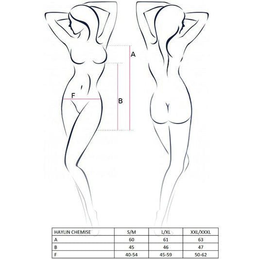 Passion Woman Haylin Chemise Pink L/xl - UABDSM