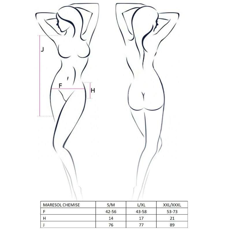 Passion Woman Maresol Chemise Black S/m - UABDSM