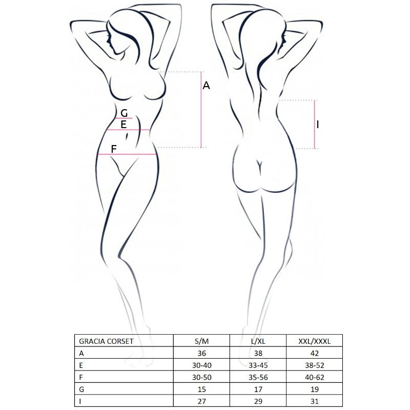 Passion Woman Gracia Corset Black L/xl - UABDSM