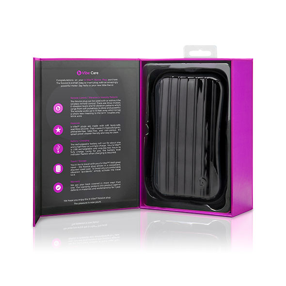 B-vibe Novice Remote Control Plug Fuchsia - UABDSM