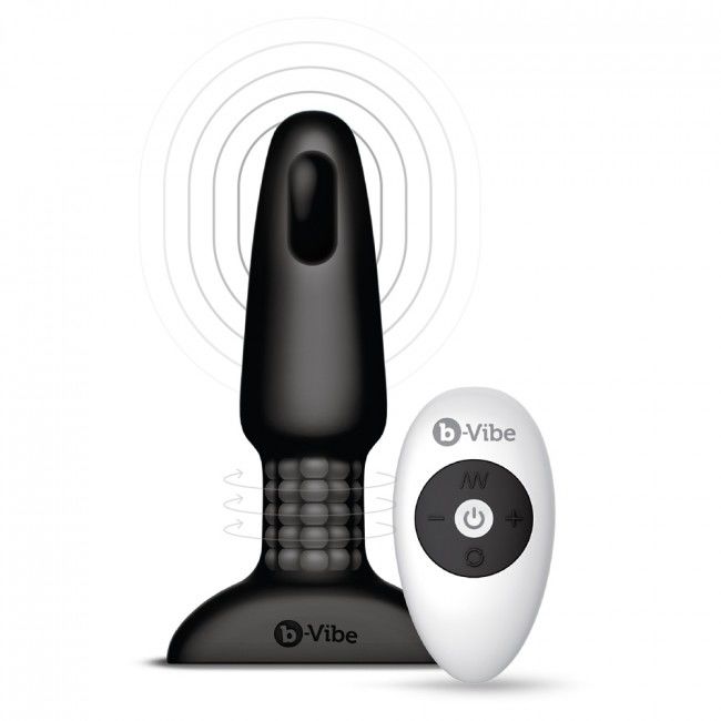 B-vibe Rimming Remote Control Plug 2 Black - UABDSM