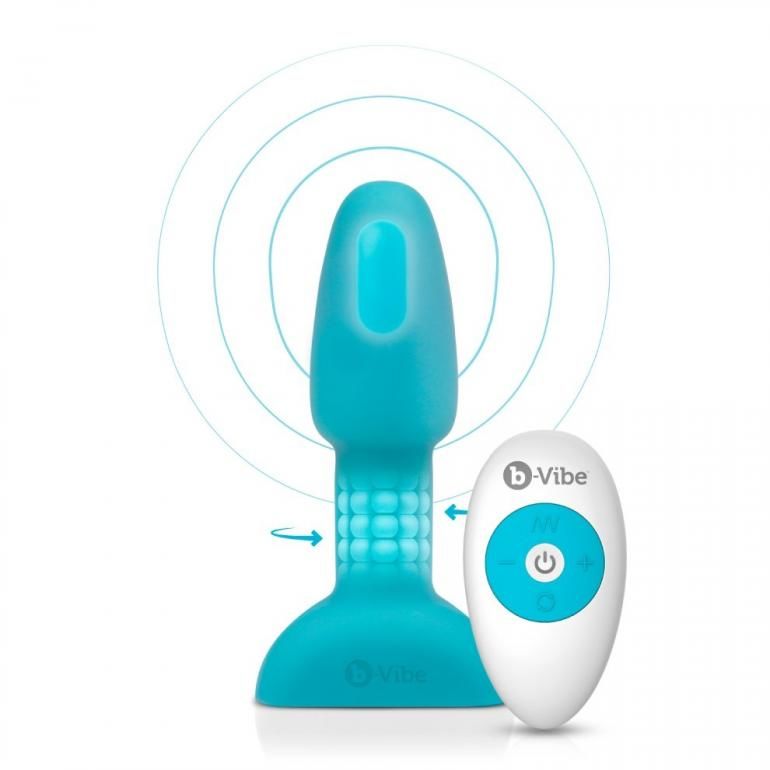 B-vibe Rimming Petite Remote Control Plug Teal - UABDSM