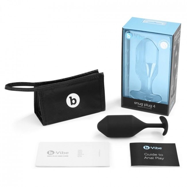 B-vibe Snug Plug 4 Black - UABDSM