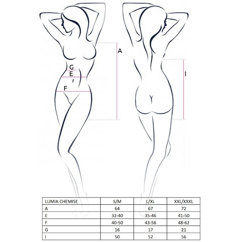 Passion Woman Lumia Chemise Black S/m - UABDSM