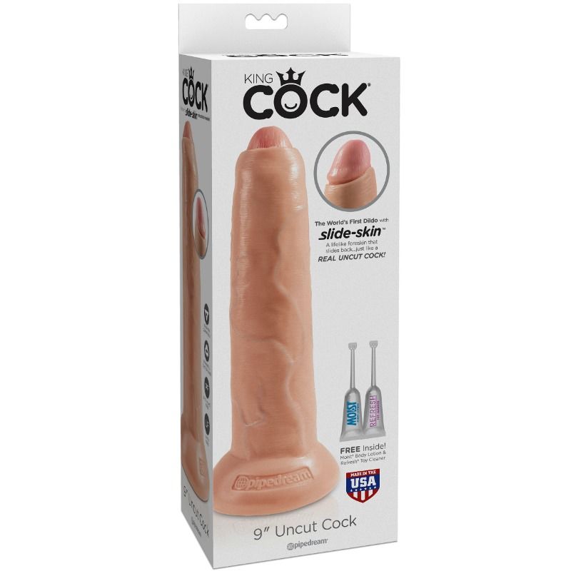 King Cock Realistic Dildo Uncut Flesh 25 Cm - UABDSM