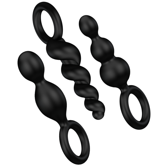 Satisfyer Anal Plugs Set 3pcs Black Satisfyer Anal Plugs Set 3pcs Black - UABDSM