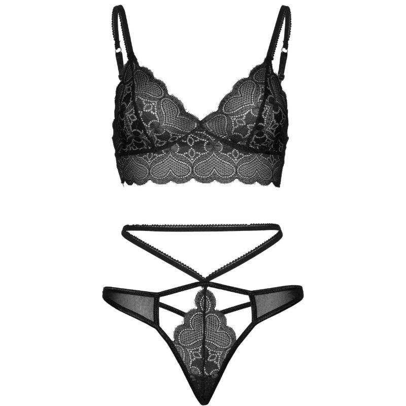 Leg Avenue 2 Pieces Set Strappy Cut G String S/m - UABDSM