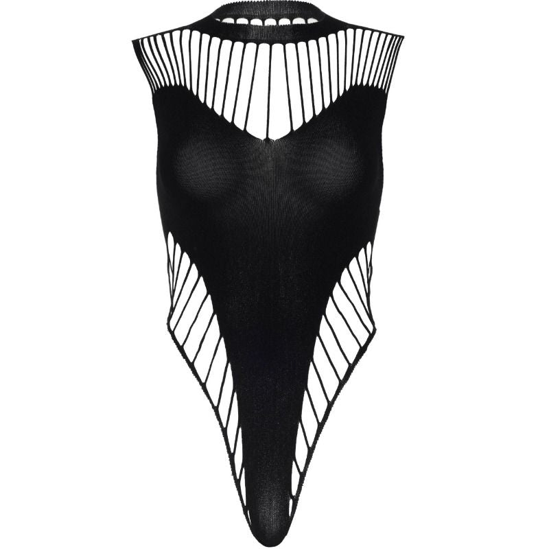 Leg Avenue Shredded Opaque Cut Out Teddy One Size - UABDSM