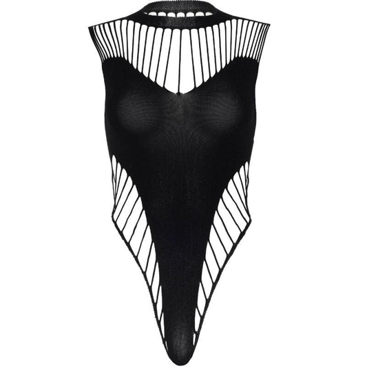 Leg Avenue Shredded Opaque Cut Out Teddy One Size - UABDSM