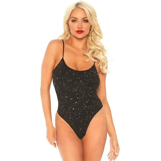 Leg Avenue Lurex Opaque Thong Bodysuit One Size Leg Avenue Lurex Opaque Thong Bodysuit One Size - UABDSM