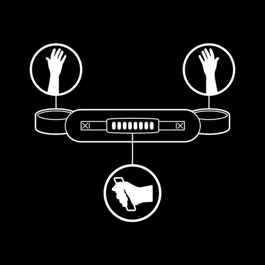 Fetish Submissive Cuffs With Puller - UABDSM