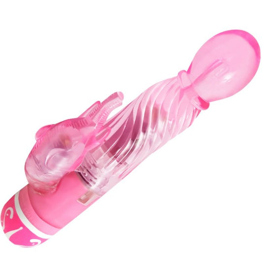 Baile Vibrators Multispeed Vibrator With Clit Stimulator Pink - UABDSM