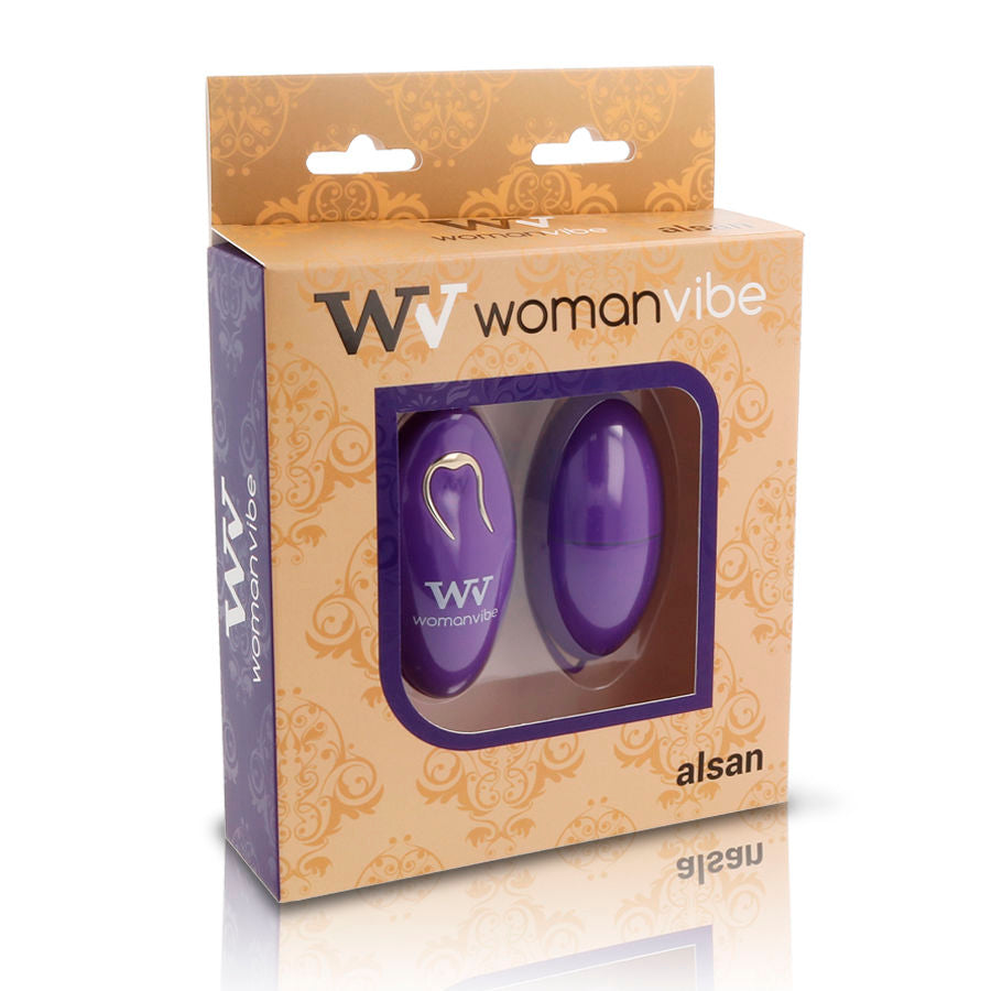 Womanvibe Alsan Egg Remote Control Black Silicone Purple - UABDSM