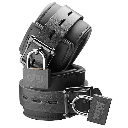 Tom Of Finland Neoprene Wrist Cuffs With Lock Tom Of Finland Neoprene Wrist Cuffs With Lock - UABDSM