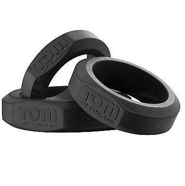 Tom Of Finland 3  Piece Silicone Cock Ring Set - UABDSM