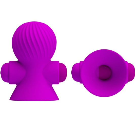Pretty Love Stimulating Nipple Suckers 12 Modes Of Vibration Purple - UABDSM
