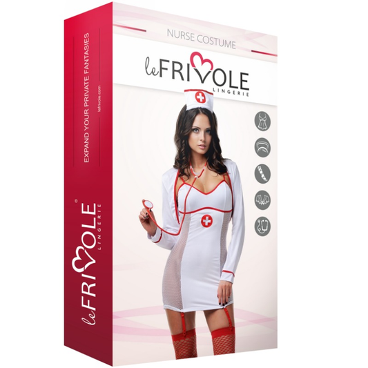 Le Frivole - 02796 Nurse Costume 5 Pieces Set S/m Le Frivole - 02796 Nurse Costume 5 Pieces Set S/m - UABDSM