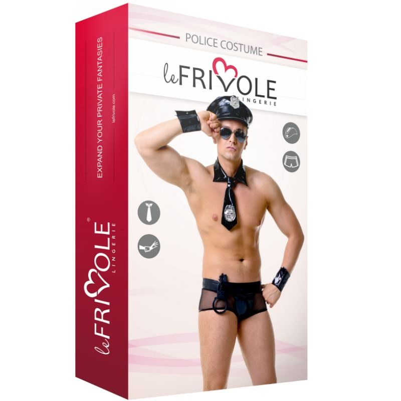 Le Frivole - Police Officer Costume For Men 4 Pieces Set L - UABDSM